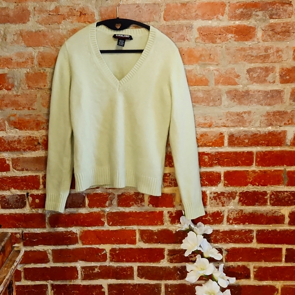 100% Cashmere Vneck Sweater
